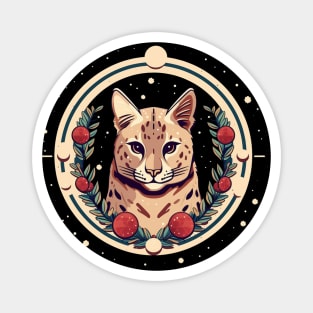 Ocelot in Ornament, Love Cats Magnet